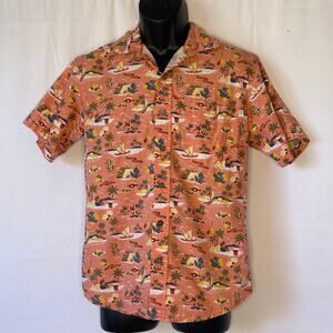 Roberta Oaks Honolulu Hawaii Aloha Shirt Medium Novelty Print